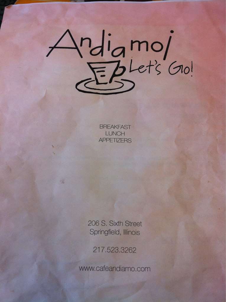 Caffe Andiamo Restarant Logo - Cafe Andiamo Menu, Menu for Cafe Andiamo, Springfield, Springfield ...