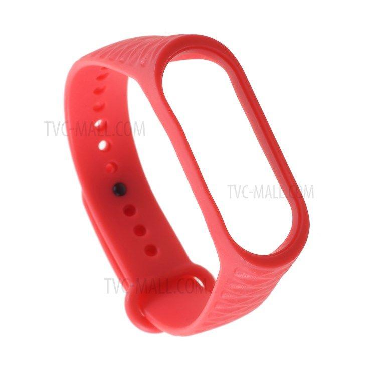 3 Red Rhombus Logo - Rhombus Texture Soft TPU Wrist Band Replacement for Xiaomi Mi Band 3 ...