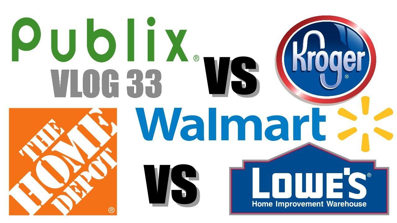 Lowes Depot Logo - Vlog 33 Publix vs Kroger & Walmart vs Lowes