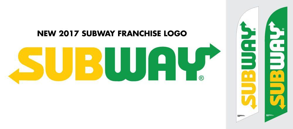 New Subway Logo - 2017 New Subway Logo Feather Flags - What has changed?