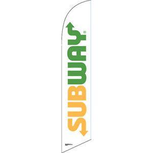 New Subway Logo - NEW Subway Logo (white) Advertising Feather Banner Swooper Flag ...