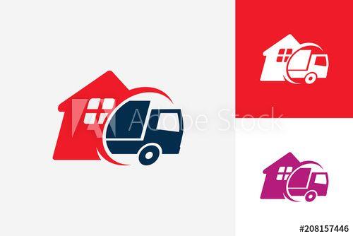 Moving Truck Logo - House Moving Truck Logo Template Design Vector, Emblem, Design