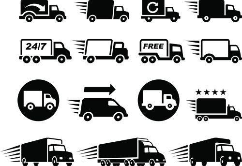 Moving Truck Logo - Moving Truck Clip Art Black and White Image. M O V E R