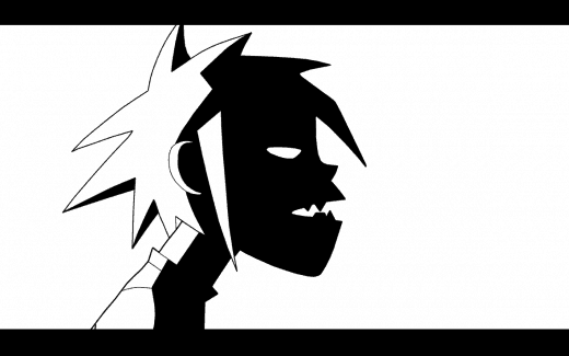 Gorillaz Black and White Logo - Gorillaz | Zoom 01-12 | Potoclips.com