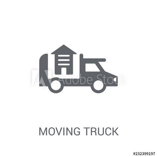 Moving Truck Logo - Moving truck icon. Trendy Moving truck logo concept on white
