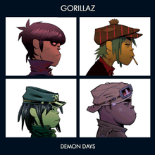 Gorillaz Black and White Logo - Demon Days