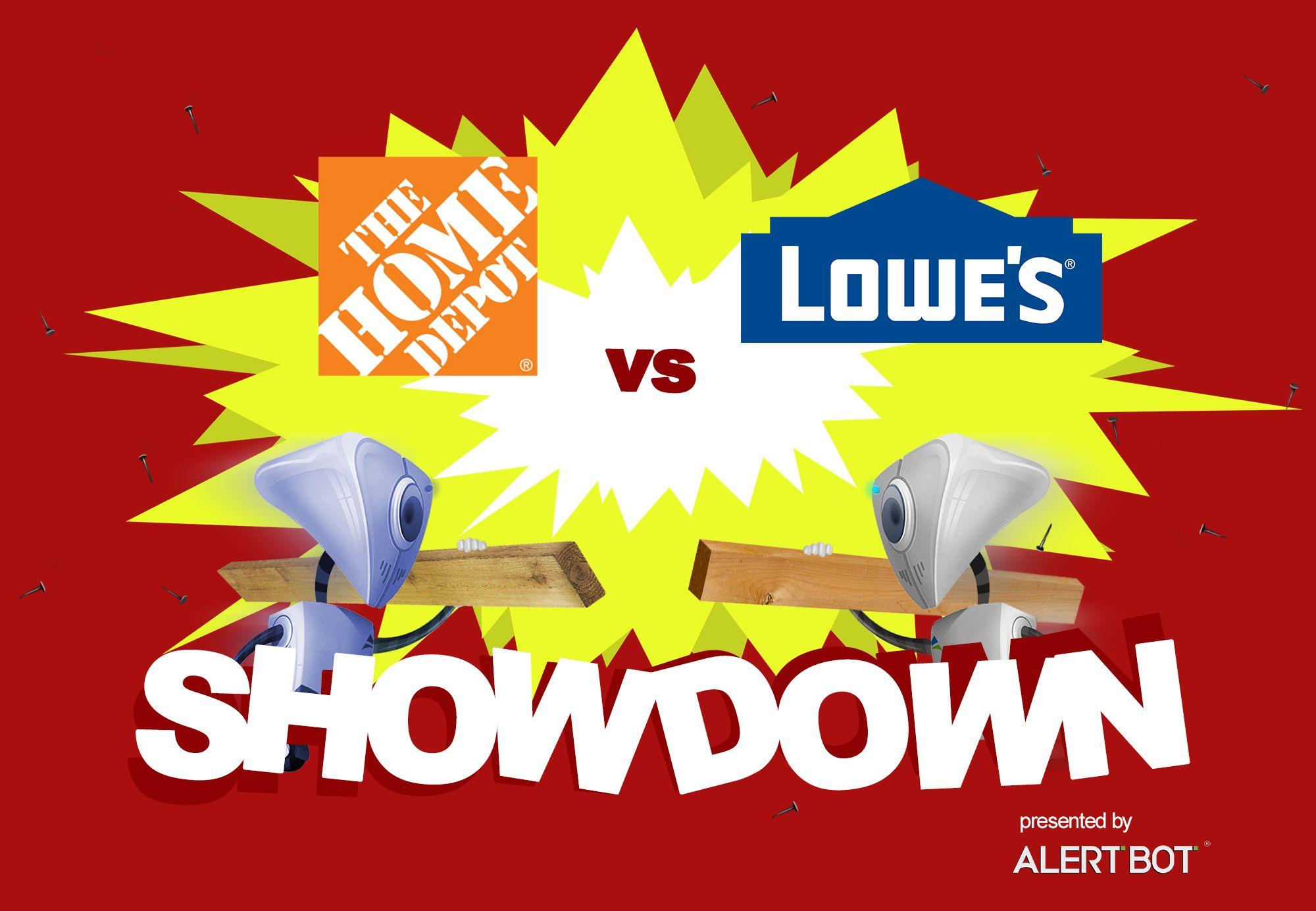 Lowes Depot Logo - AlertBot Showdown: HomeDepot vs Lowes – The Official AlertBot Blog