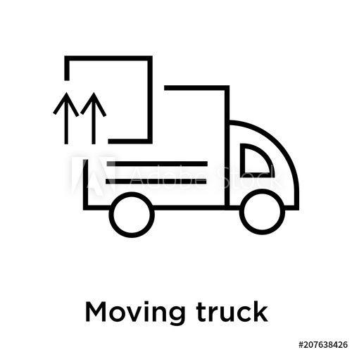 Moving Truck Logo - Moving truck icon vector sign and symbol isolated on white ...