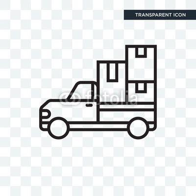 Moving Truck Logo - Moving truck vector icon isolated on transparent background, Moving