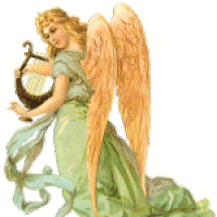 Angel with Harp Logo - Angel Harp Beautiful Animated Gifs