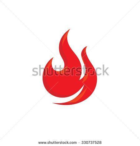 Red Fire Logo - Flame logo concept illustration. Red fire sign. Vector logo