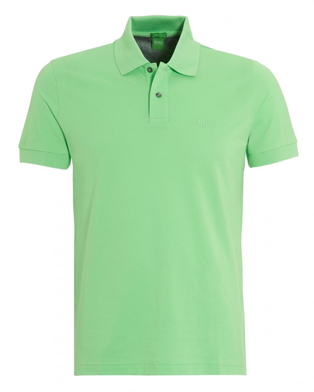 Green Polo Logo - Hugo Boss Green Mens C Firenze Logo Regular Sunrise Green Polo Shirt