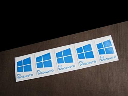 Windows Pro Logo - PCS Windows 10 Pro Blue Sticker Badge Logo Decal Cyan