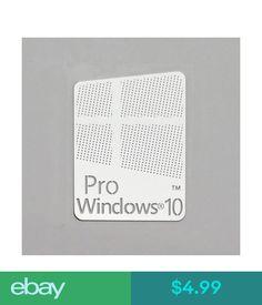Windows Pro Logo - Windows 10 Logo Sticker 1x1 Bubble Domed Chrome Effect Case Badge