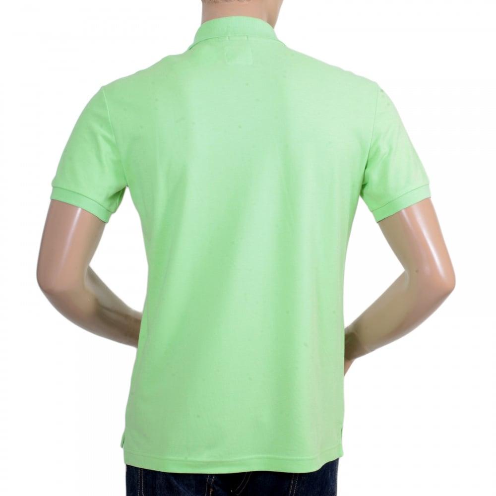 Green Polo Logo - Armani Polo Shirt in Light Green with Embroidered Logo