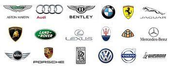 Exotic Car Brand Logo - Luxury Car Rental Europe. Sports Car Rental. Auto Europe ©