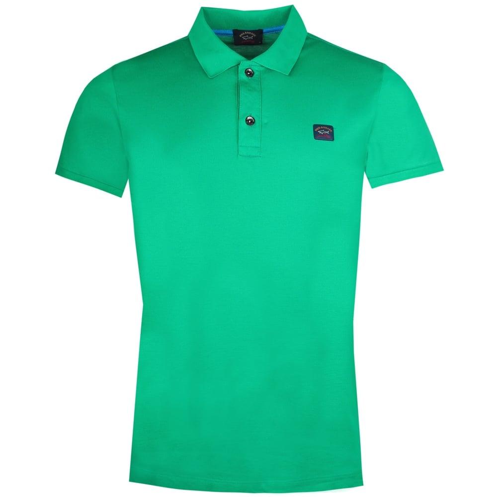 Green Polo Logo - Paul & Shark | Polo Shirt | Bright Green | Pritchards