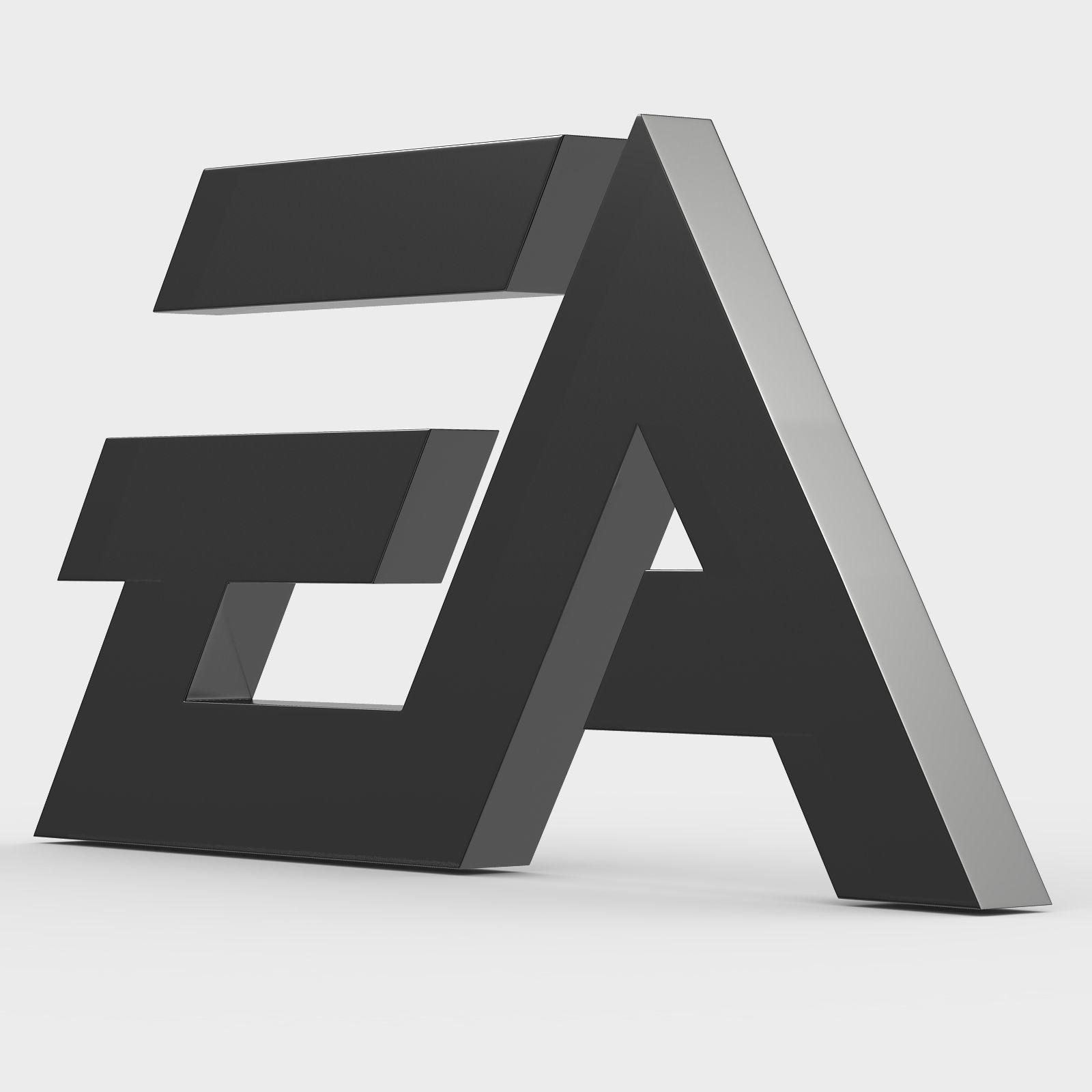 EA Logo - 3D ea logo | CGTrader
