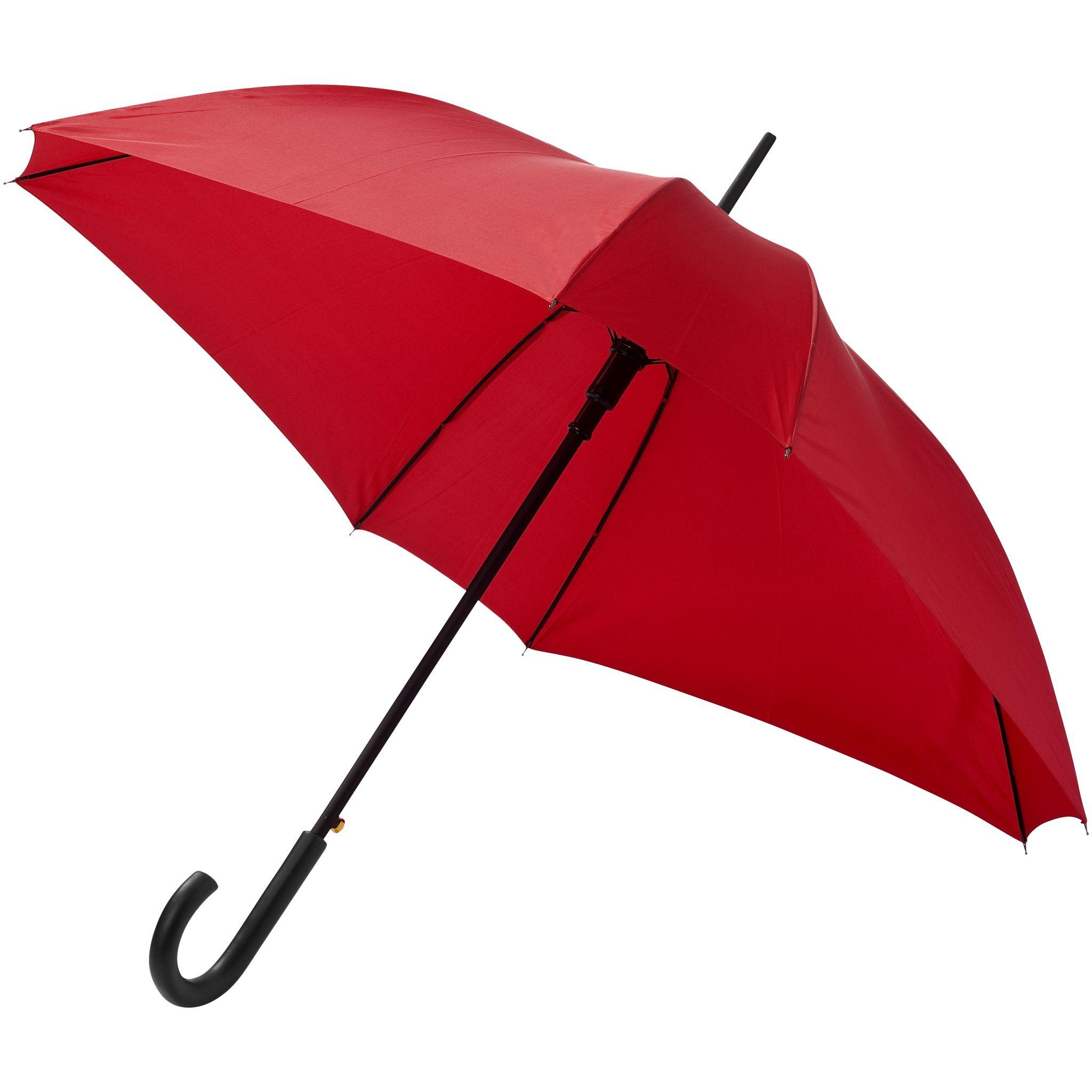 Red Open Square Logo - 23.5 square automatic open umbrella, red