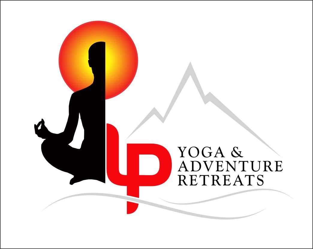 Red Open Square Logo - Modern, Colorful Logo Design for LP yoga and adventure retreats