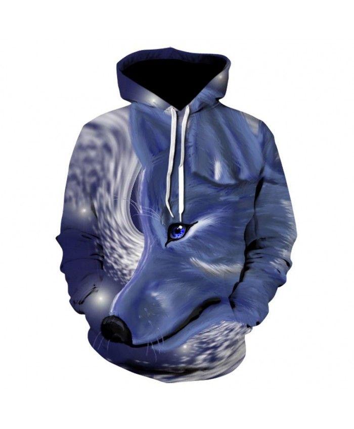 Cool Blue Wolf Logo - Fashion Cool Blue wolf Hoodies Men Women Thin 3D Sweatshirts with ...