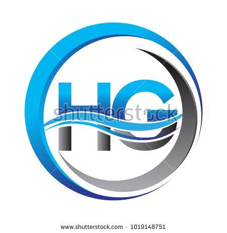 HG Circle Logo - initial letter logo HG company name blue and grey color on circle