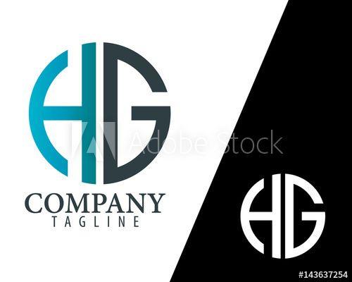HG Circle Logo - Initial Letter HG With Linked Circle Logo this stock vector