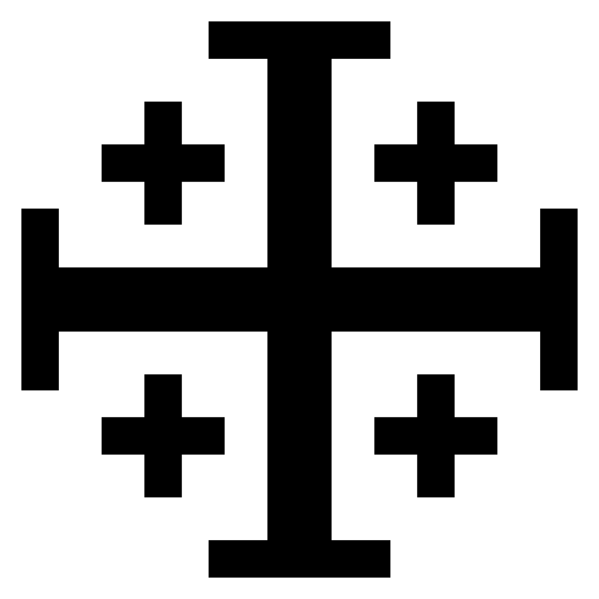 Crusader Cross Logo - Jerusalem cross