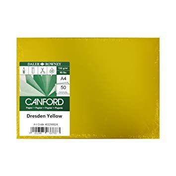 Yellow Sheets of Paper Logo - Daler - Rowney Canford A4 Paper - Dresden Yellow (100 Sheets ...