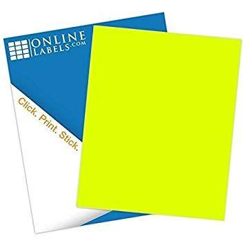 Yellow Sheets of Paper Logo - Amazon.com : Fluorescent Yellow Sticker Paper - 100 Sheets - 8.5