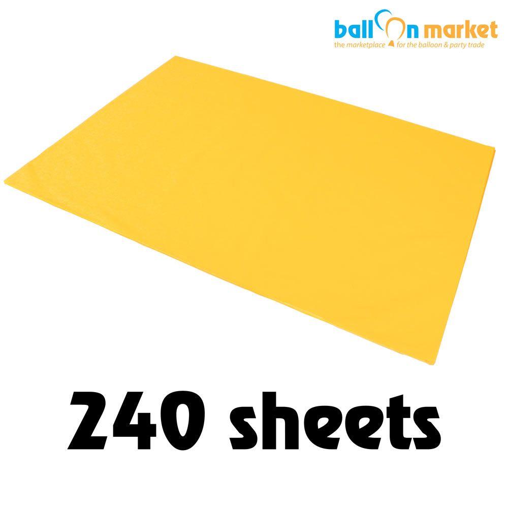 Yellow Sheets of Paper Logo - Buttercup Yellow Tissue Paper - 50cm x 75cm (240 Sheets)