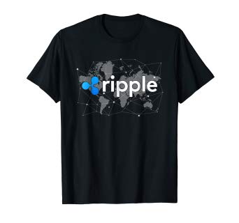 Ripple Blockchain Logo - Amazon.com: Ripple XRP Logo Crypto Trader World Map Blockchain T ...
