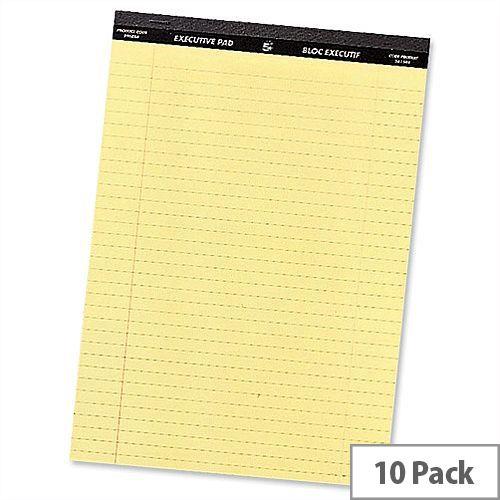 Yellow Sheets of Paper Logo - Star Yellow A4 Refill Pad Perforated Red Margin 50 Sheets Pack 10