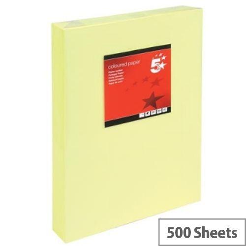 Yellow Sheets of Paper Logo - 5 Star Light Yellow A3 Paper Ream-Wrapped 80gsm 500 Sheets ...