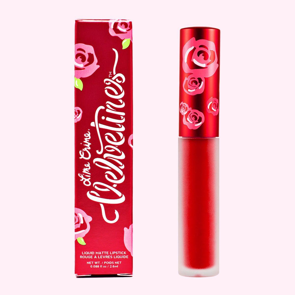 Lipstick Red N Logo - Red Velvet: True Red Matte Velvetines Vegan Lipstick - Lime Crime
