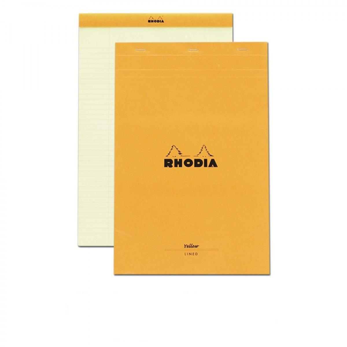 Yellow Sheets of Paper Logo - Rhodia No. 19 Notepad Yellow Ruled A4