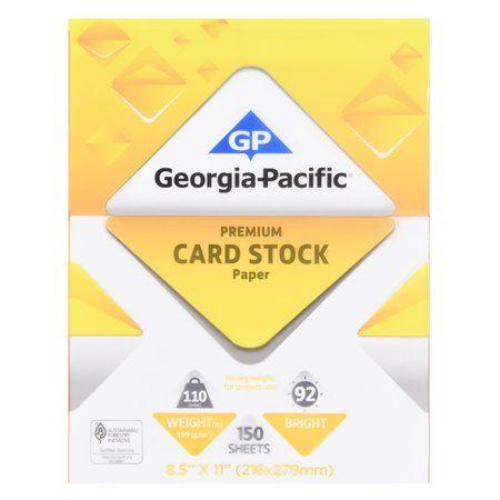 Yellow Sheets of Paper Logo - Georgia-Pacific White Cardstock Paper, 8.5