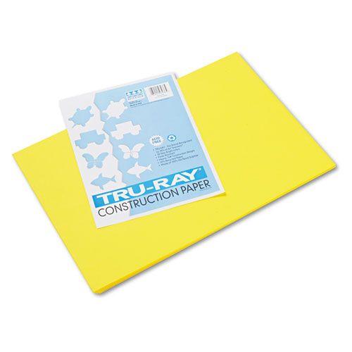 Yellow Sheets of Paper Logo - Tru Ray Construction Paper, 76 Lbs., 12 X Yellow, 50 Sheets Pack