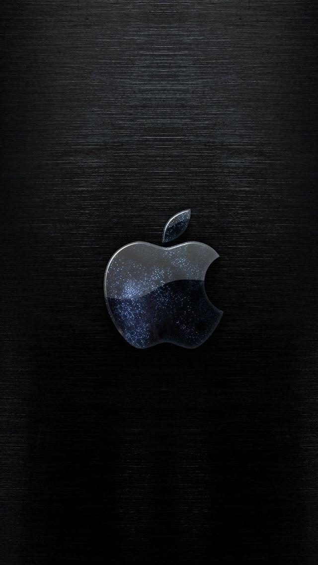 White and Blue Apple Logo - iPhone Background HD Apple Logo Blue Dark