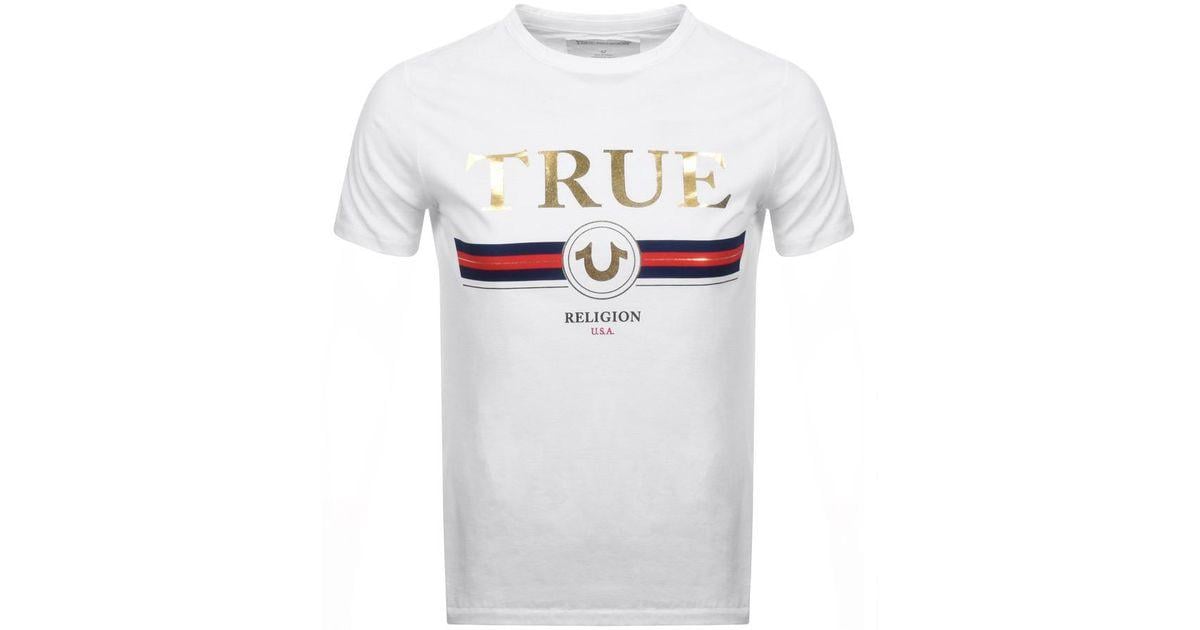 Horseshoe Logo - True Religion Horseshoe Logo T Shirt White in White for Men - Lyst