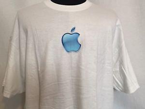 White and Blue Apple Logo - Apple T Shirt Mens XL Extra Large Shop Different White Blue Apple ...