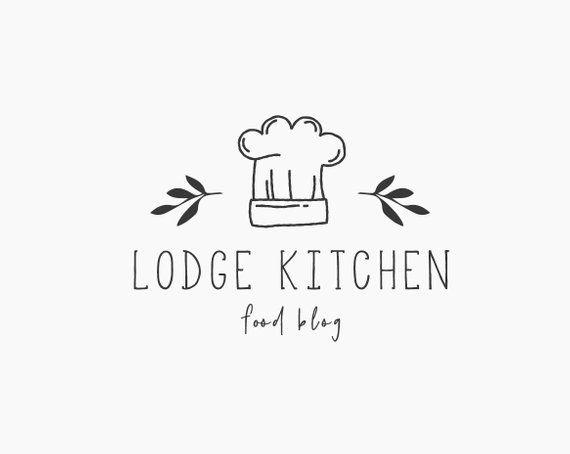 Blogging Logo - Premade Logo, Chefs Hat Logo, Food Blog Logo Design, Food Truck Logo, Food  Business Logo, Food Blog Theme, Blogging Logo, Rustic Logo, H08