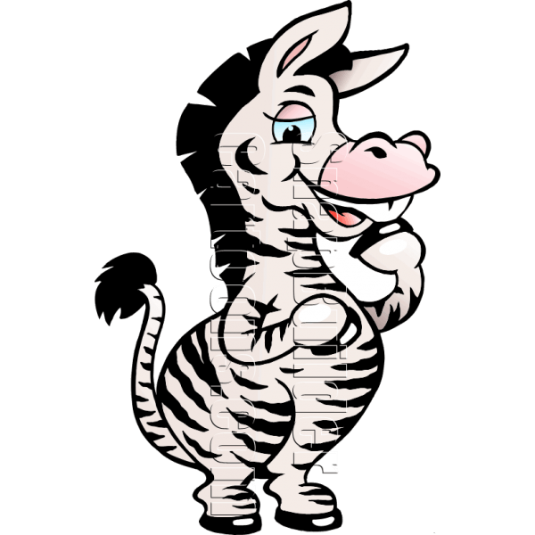 Zebra Mascot Logo - Zebra Standing on Hind Legs
