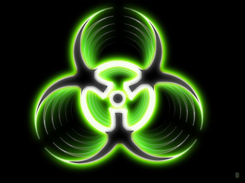 Cool Toxic Logo - biohazard green symbol logo picture and wallpaper. .Neon Art. Neon