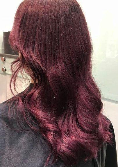 Long Hair with Red Woman Logo - Top 10 red purple hair ideas: This season's biggest colour trend