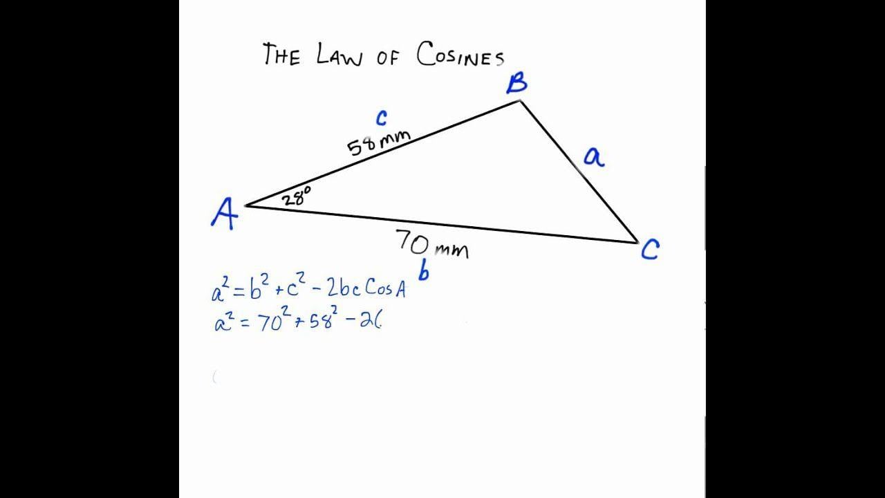 SAS Triangle Logo - Using the Law of Cosines (SAS) to Solve a Triangle - YouTube