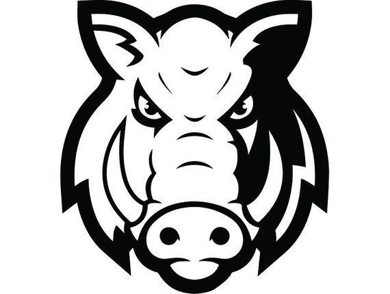 Zebra Mascot Logo - Boar Pig b Head Face Animal Angry Cartoon College High School Team Sport Mascot Design Logo .SVG .PNG Clipart Vector Cricut Cut Cutting