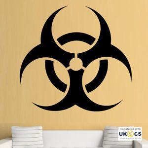 Cool Toxic Logo - Wall Stickers Toxic Symbol Virus Boys Bedroom Cool Art Decals Vinyl