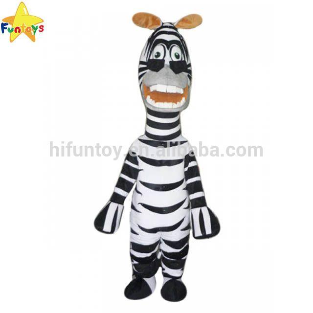Zebra Mascot Logo - Funtoys CE custom Cartoon Zebra walking Mascot Costumes