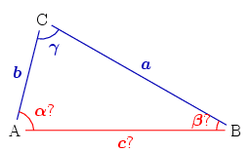 SAS Triangle Logo - Solution of triangles